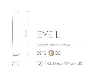 Spot soffitto Nowodvorski Eye in ottone GU10 1 luce