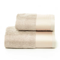 Set Spugna Asciugamani Viso + Ospite con Balza in Raso Garrini Hope Corda