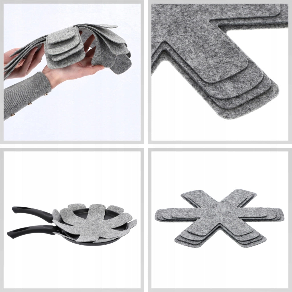 Divisori in feltro KADAX per pentole, padelle e padelle, set da 4