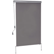 Tenda da balcone verticale a manovella ¨C zephmum ¨C Grigio Polyester+Alluminio 200x120 cm