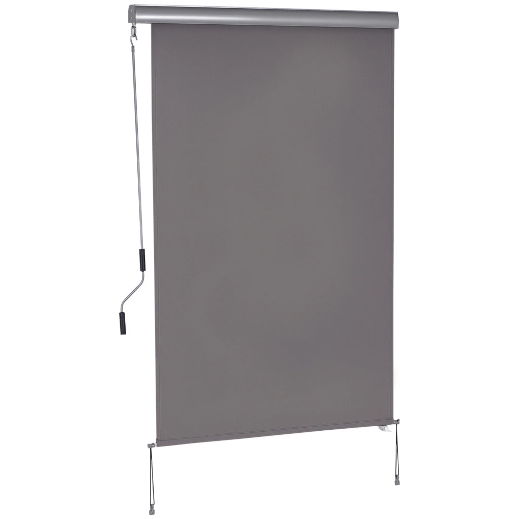 Tenda da balcone verticale a manovella ¨C zephmum ¨C Grigio Polyester+Alluminio 200x120 cm