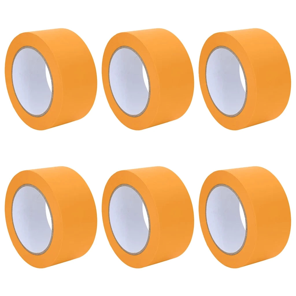 Nastri Adesivi per Pittori 6 pz Giallo 50mm x 50m Carta CFW9522394