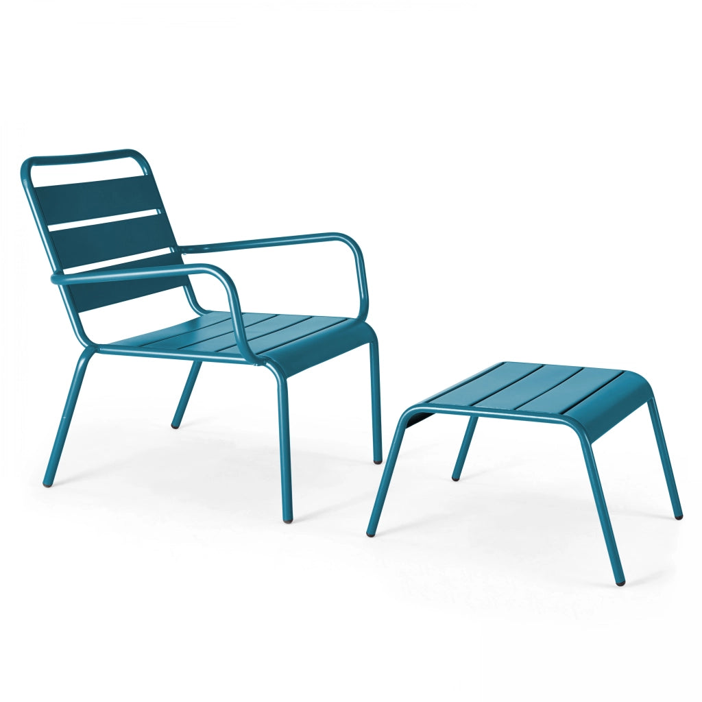 Oviala - Riposo piede in metallo blu pacifico