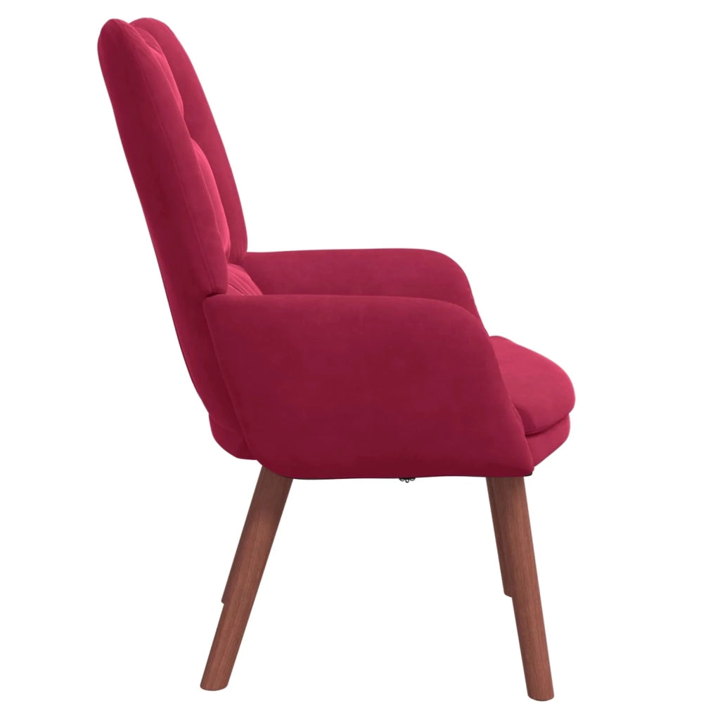 Divano Sedia-Poltrona Rosso Vino 63 x 67 x 94 cm Velluto 107010