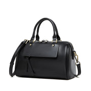 Borsa a tracolla da donna in vera pelle nera