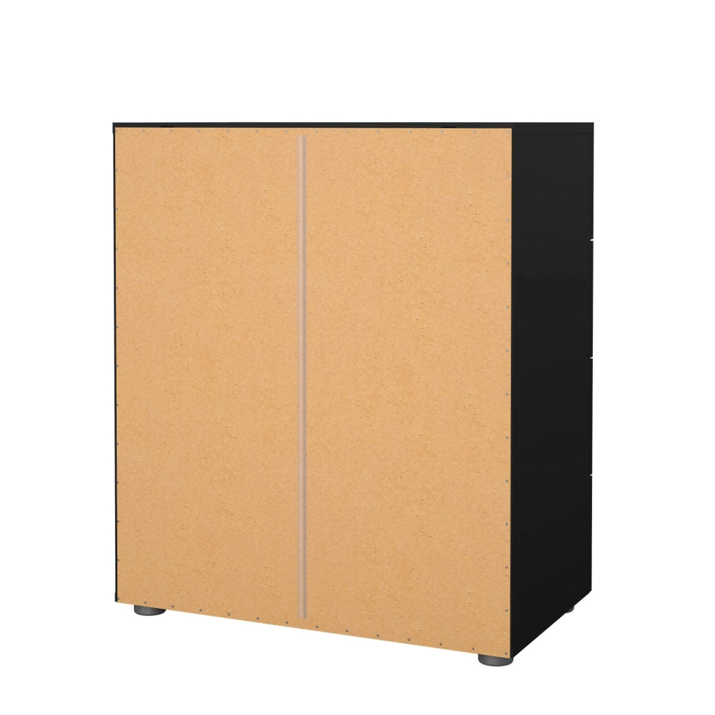 Cassettiera Asam, Settimino multiuso, Comò camera da letto, Mobile con cassetti, 70x40 h82 cm, Nero