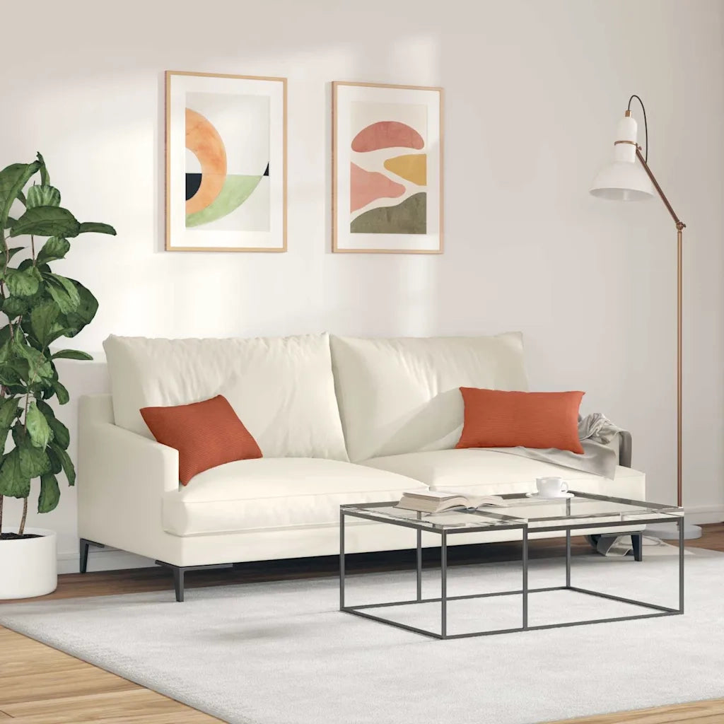 Cuscini da Divano 2 pz | Cuscini per sedie Rosso Arancio 50 x 30 cm