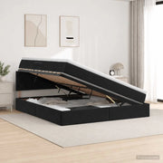 Letto con contenitore LED e materasso Nero 160 x 200 cm Velluto 3459320