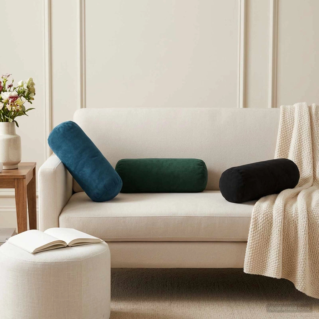 Cuscino con cuscino HEERLEN 6 pz Verde Scuro Velluto 929992