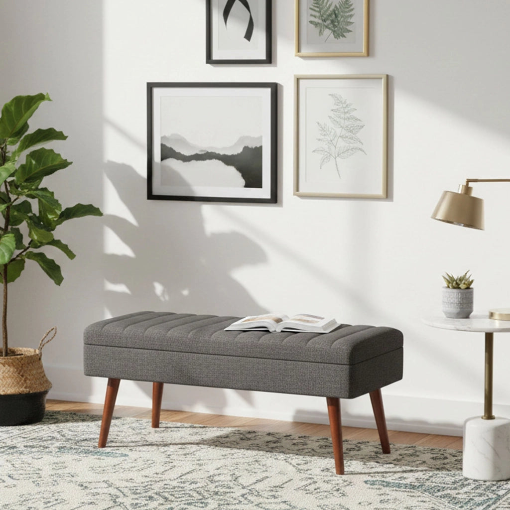 Falcon, Panca Peso Supportato 130 kg, 105x40x49h cm Marrone Noce