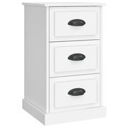 Comodino | Armadio da Notte | Mobiletto da notte Bianco 39x39x67 cm in Legno Multistrato