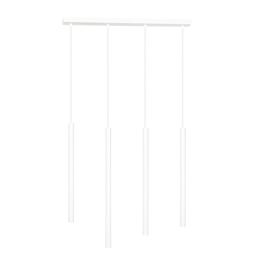 Lampada a sospensione Selter in acciaio bianco opaco