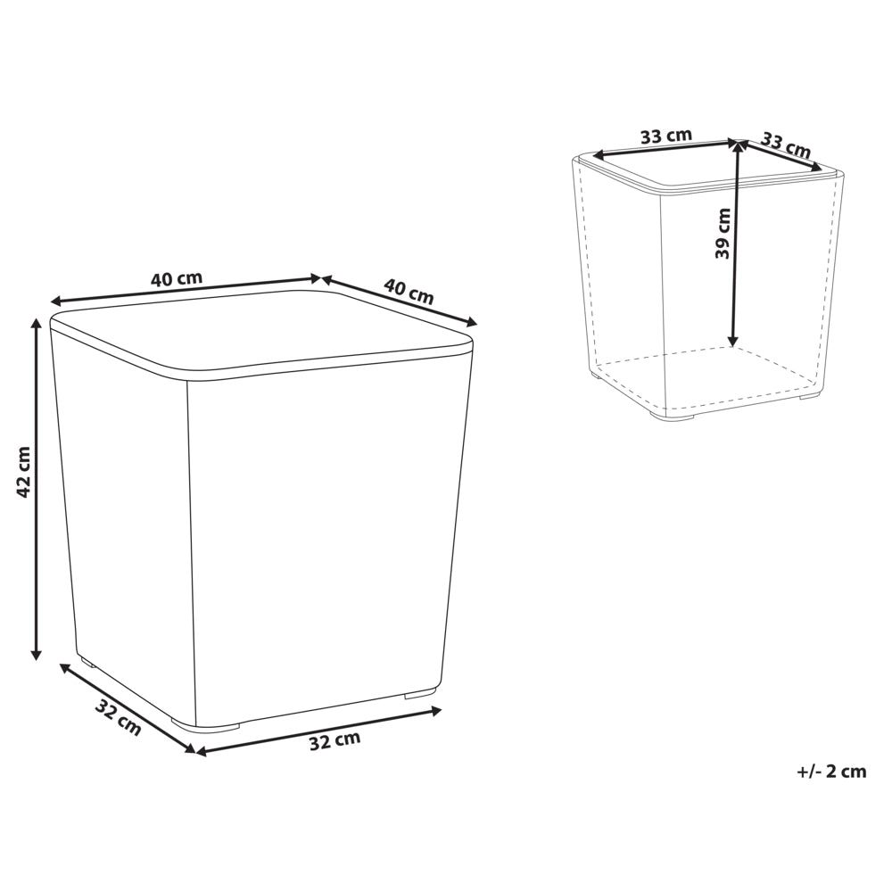 Contenitore da giardino Tortora Polipropilene 40 x 42 cm Cassetta degli attrezzi da esterno per tessuti