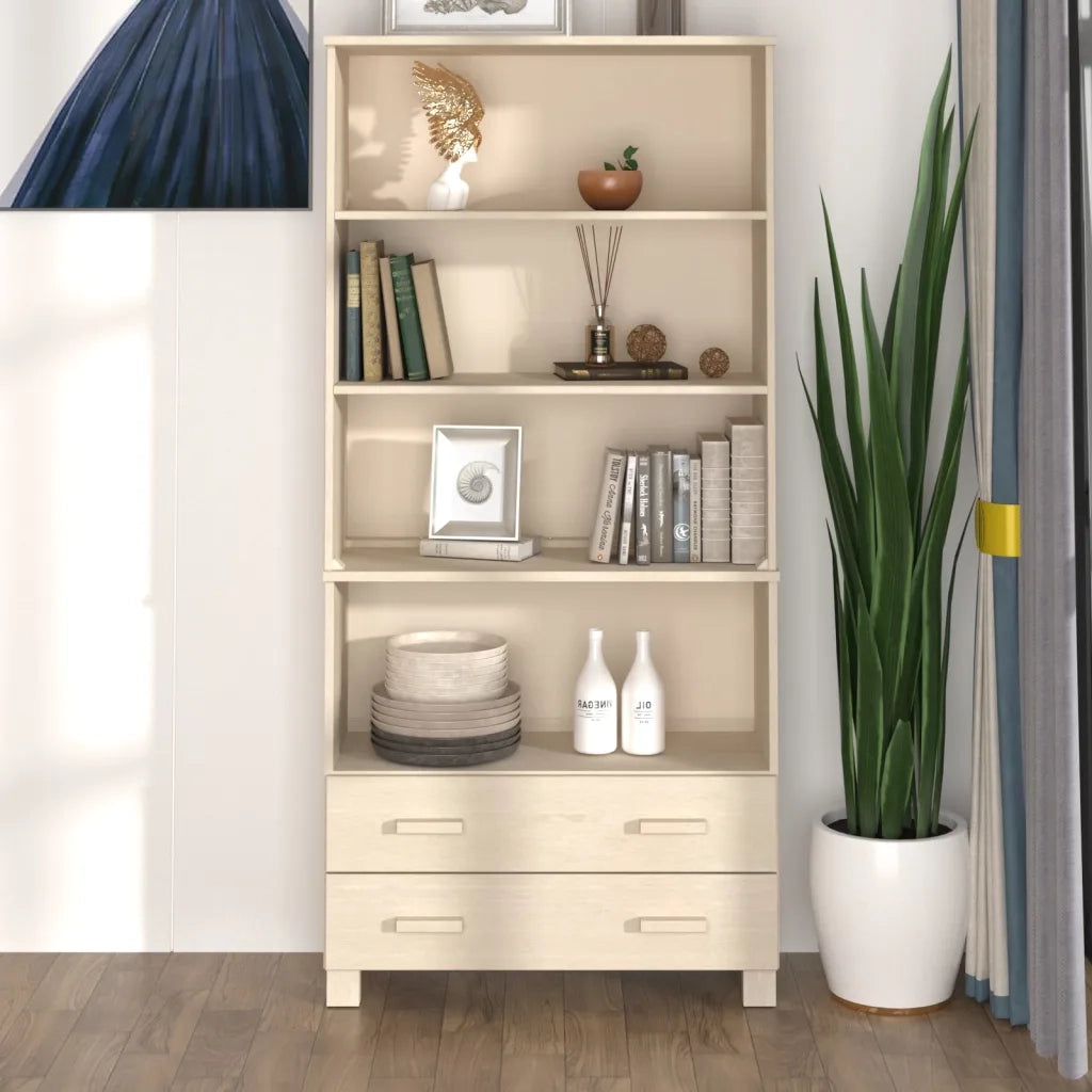 Credenza-Buffet-Armadio da cucina HAMAR in Legno Massello di Pino Marrone 371459