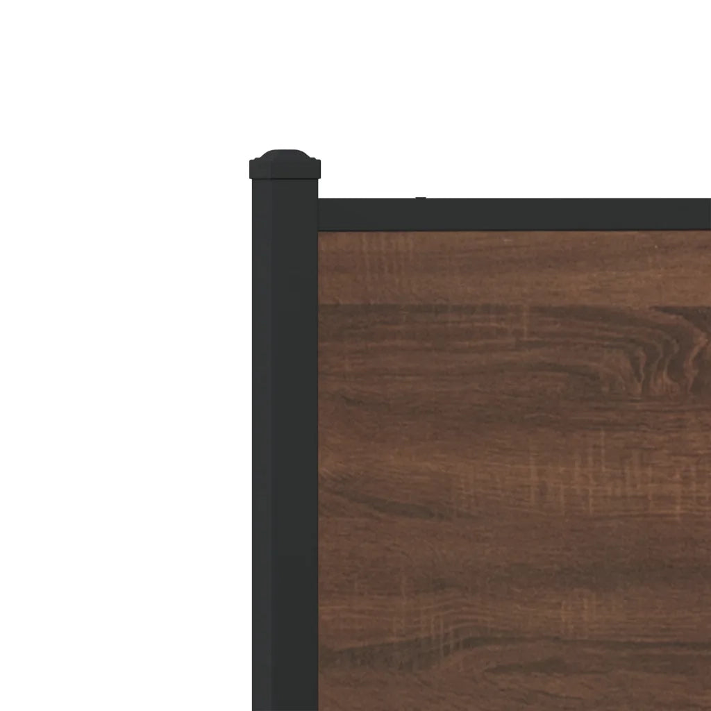 Giroletto senza Materasso in Metallo Rovere Marrone 90x200 cm