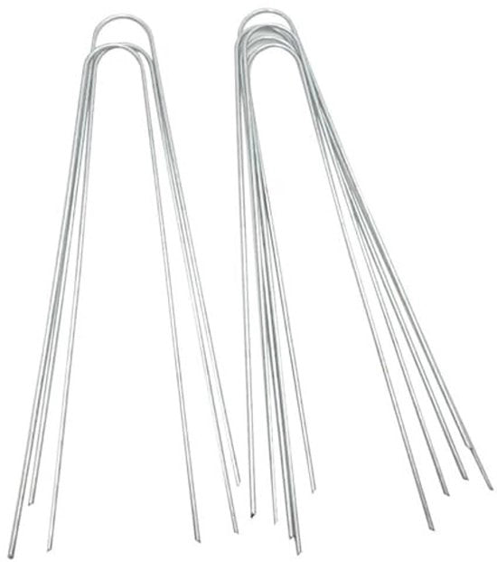 Piastrine per giardinaggio a forma di U - 50 pezzi - Piastrine in acciaio - Pennelli per giardinaggio - Piastrine di fissaggio - Accessori per giardinaggio - Dimensioni 30x4cm