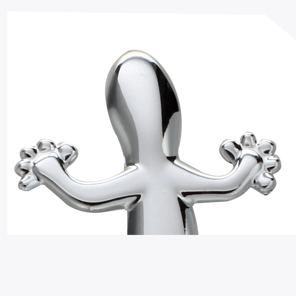 Trade Shop - Adesivo Decorazione 3d In Pvc Cromato Per Auto Figura Stemma Geco Geko Sticker -