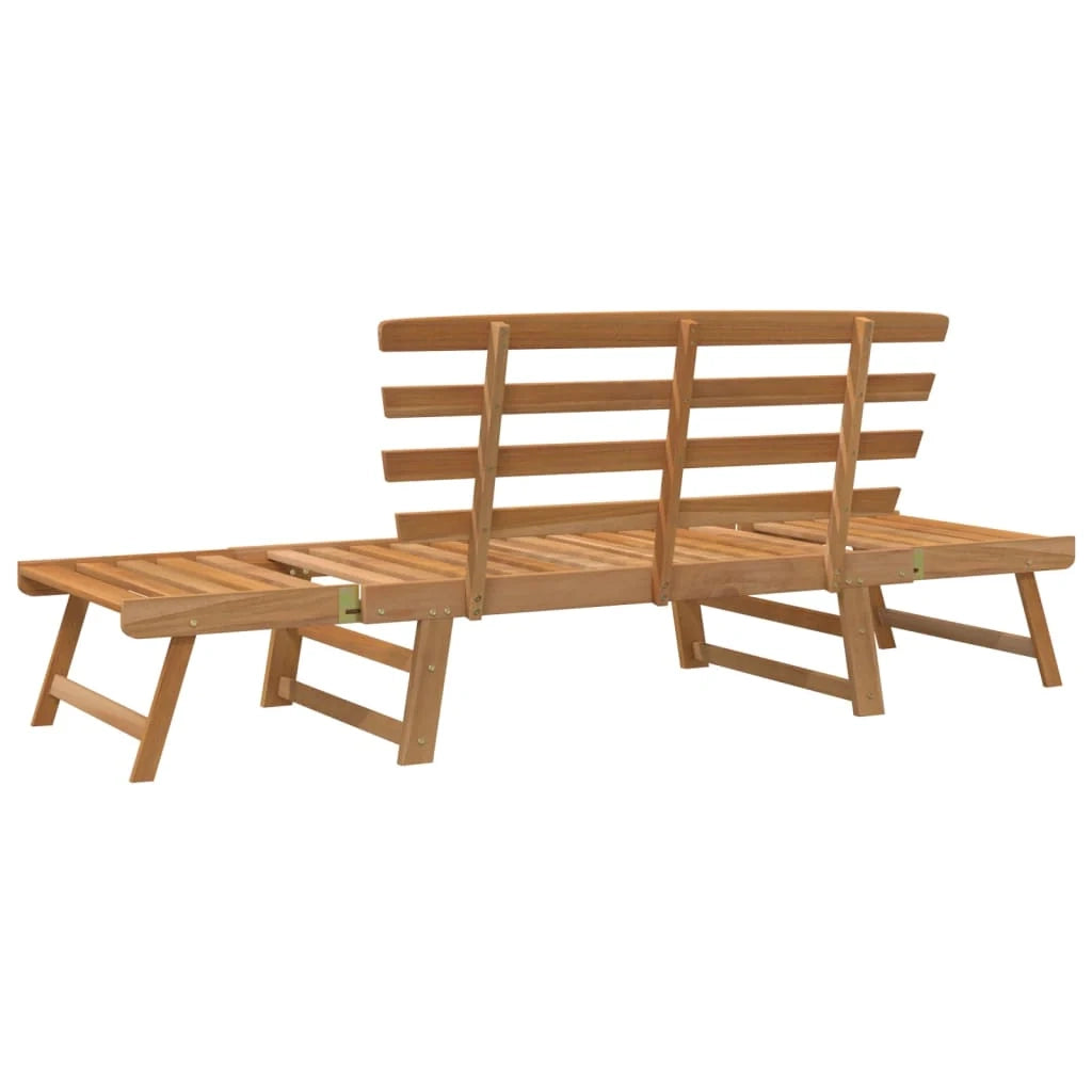 Panca da giardino 2 in 1 mobili da esterno per patio terrazza 190 cm legno massello di acacia 02_0011295