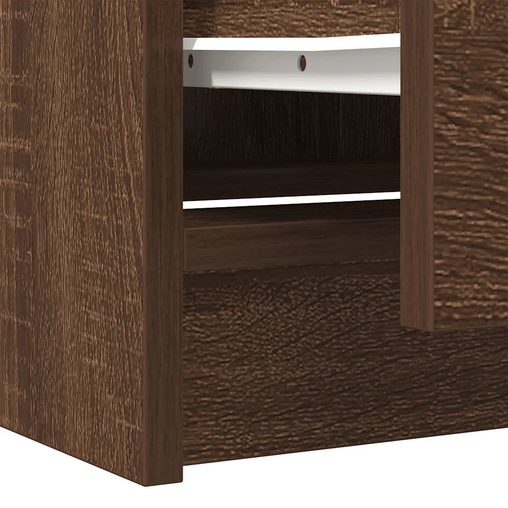 vidaXL Mobile TV Rovere Marrone 40x35x54 cm in Legno Multistrato
