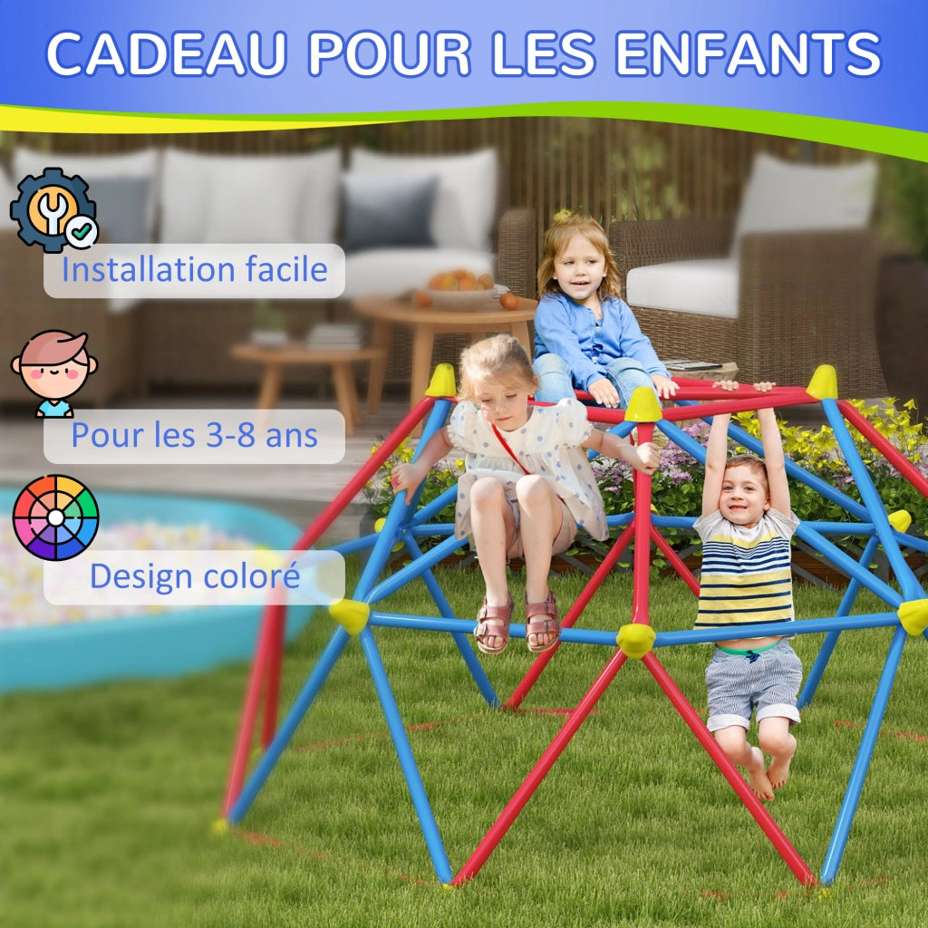 Casetta da gioco per bambini con scala ¨C zephmum ¨C struttura in metallo 183 cm multicolore
