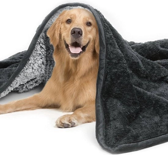 Decken per cani, deken super morbido, soffice deken per gatti, deken per cuccioli, deken morbida calda, deken per cani per divano, viaggio, 80 x 100 cm, grigio