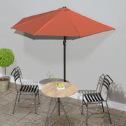 Ombrellone Balcone Palo Alluminio Terracotta 270x135x245cm MetÃ 