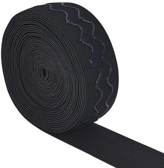 Nastro Antiscivolo in Silicone 36 mm Largo - 6 Yard/5,5 m - Design a Ghiaccio/Straight - Adatto per Intimo/Bikini - Duraturo e Solido - Nastro per Tessitura