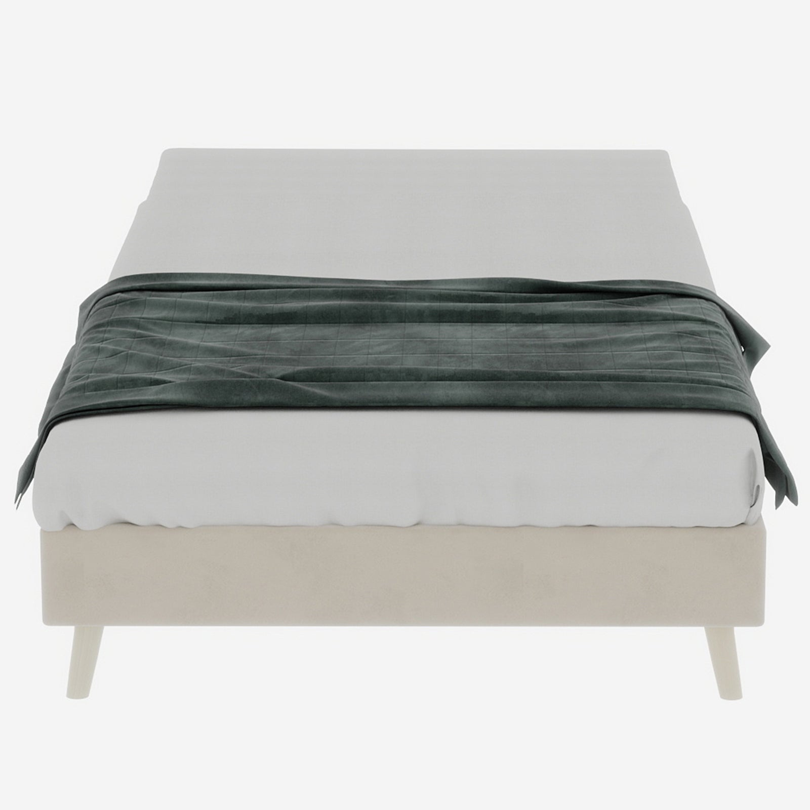 Letto singolo 90x200 - Xylo - Beige velluto olandese