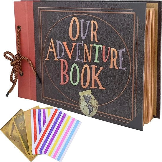 Album fotografico personalizzato con stampa "La nostra avventura", album da scrapbooking con 80 pagine, album fotografico manuale, album di famiglia, regalo di compleanno, regalo di vacanza