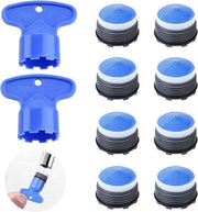 Set di 10 pezzi perlator ABS per risparmio d'acqua - attacco di rubinetto illuminatore - Rubinetto illuminatore - Rubinetto accessorio - con 2 chiavi a L per attacco di rubinetto - Rubinetto accessorio - Accessorio per rubinetto universale - 18,5mm