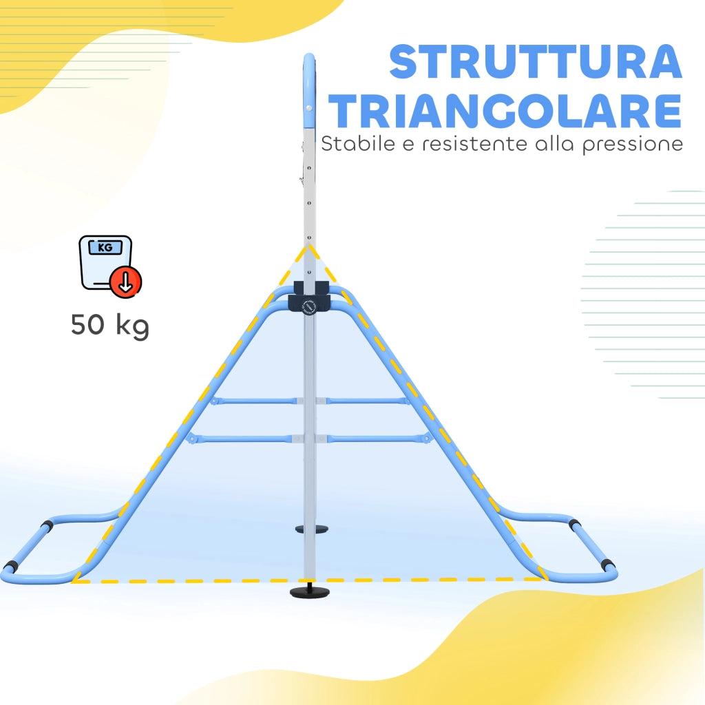 Barra per Ginnastica Artistica ¨C zephmum ¨C Blu, Acciaio, 148x105x88-128 cm