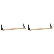 2 pz Mensole da Parete | Scaffali a Parete | Ripiano a parete Rovere Sonoma 80x15x15,5 cm Legno ingegnerizzato