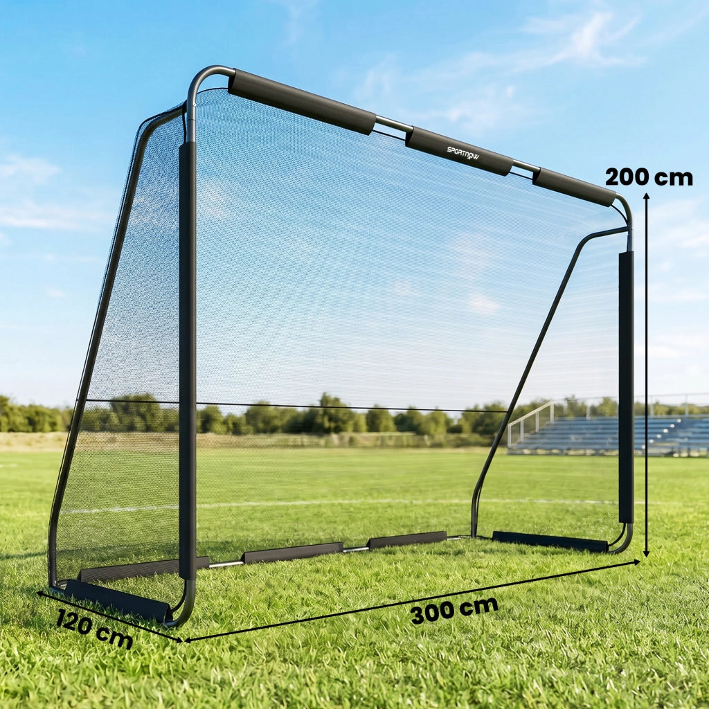 Porta da Calcio 3 x 2 m con Rete Robusta e Telaio in Metallo Stabile