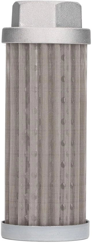 Filtro dell'aria per combustibile in acciaio inossidabile - Valvola di aspirazione idraulica - Disegno filtro mare - Connettori di tubo in metallo - Facile da sostituire - Miglioramento della qualità dell'olio - Filtro dell'aria