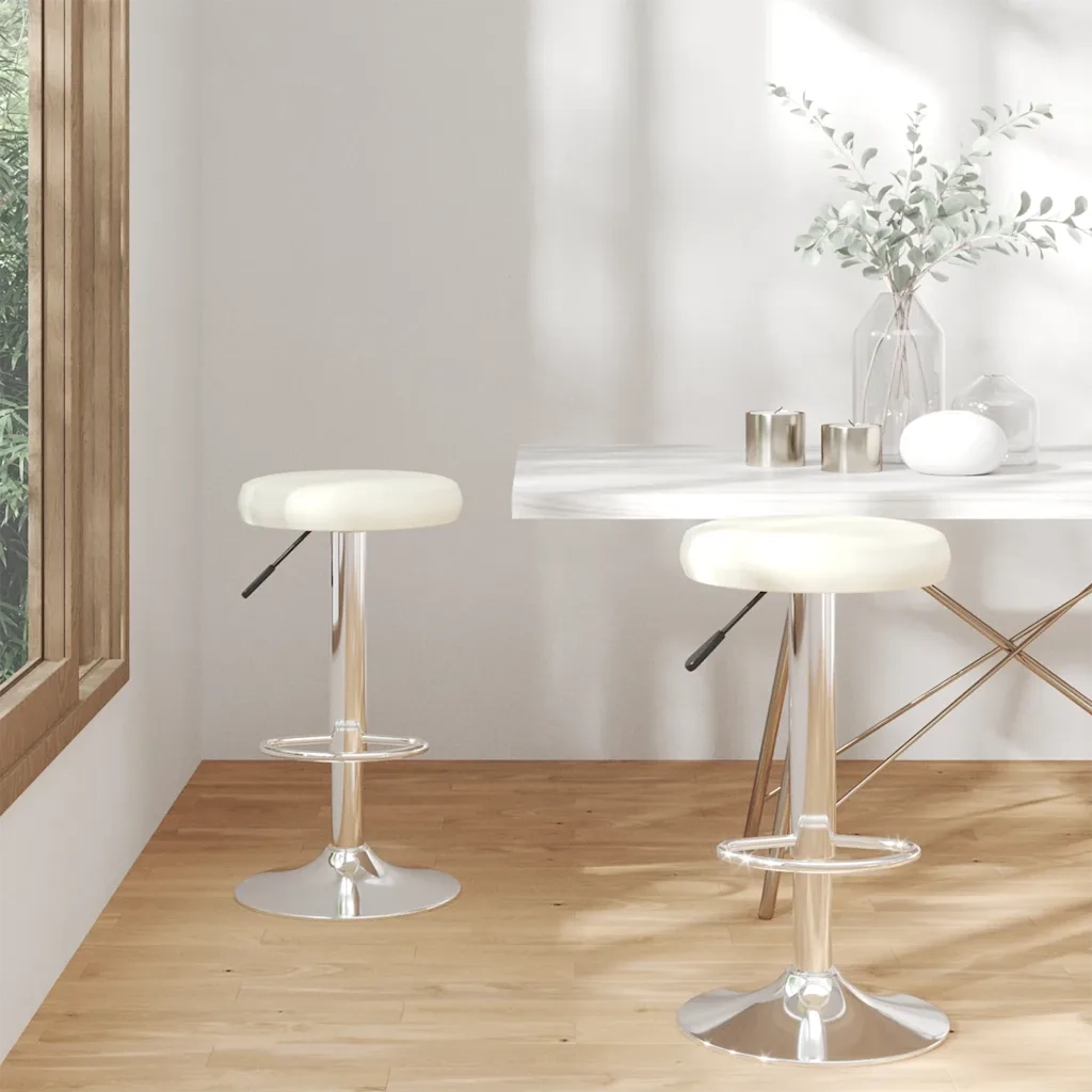 vidaXL Sgabelli da Bar 2 pz Crema in Similpelle