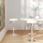 vidaXL Sgabelli da Bar 2 pz Crema in Similpelle