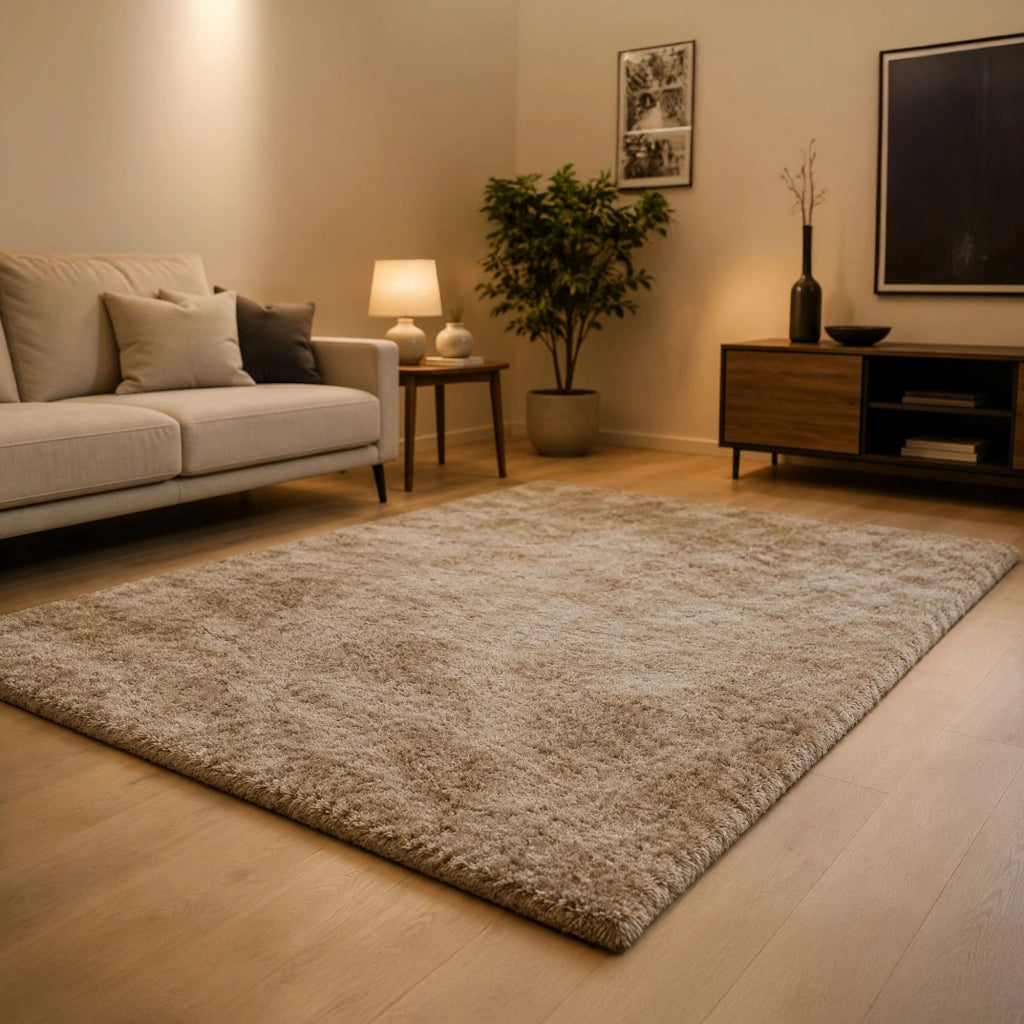 Latisa, Tappeto Altezza Pelo 35 mm 100% Poliestere, 67x67 cm Bianco Latte