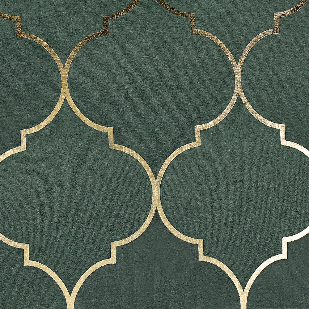 Set di 2 cuscini decorativi velluto verde 45 x 45 cm motivo quadrifoglio stampa trifoglio marocchino glamour