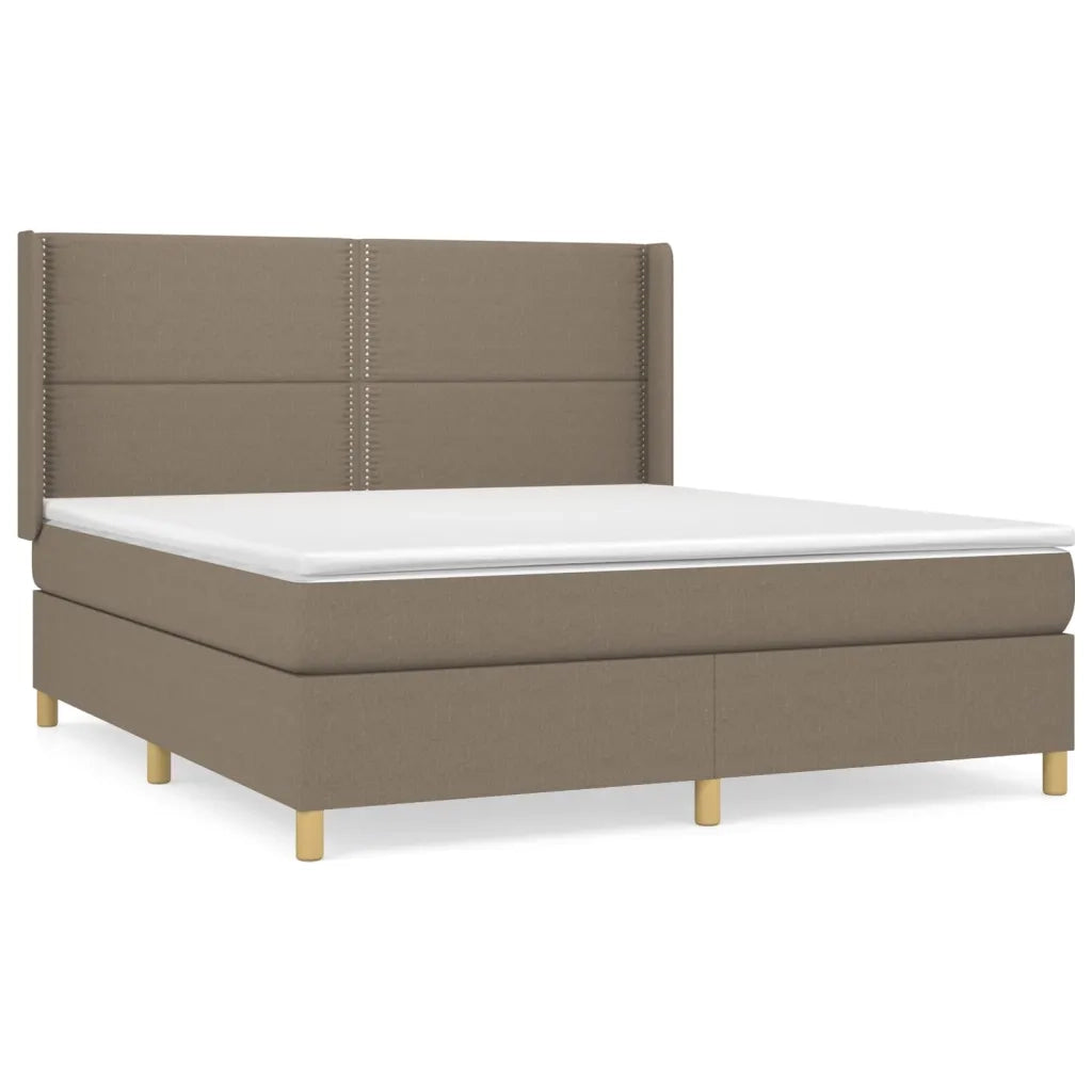 Giroletto a Molle con Materasso Tortora 180x200 cm in Tessuto 3131933