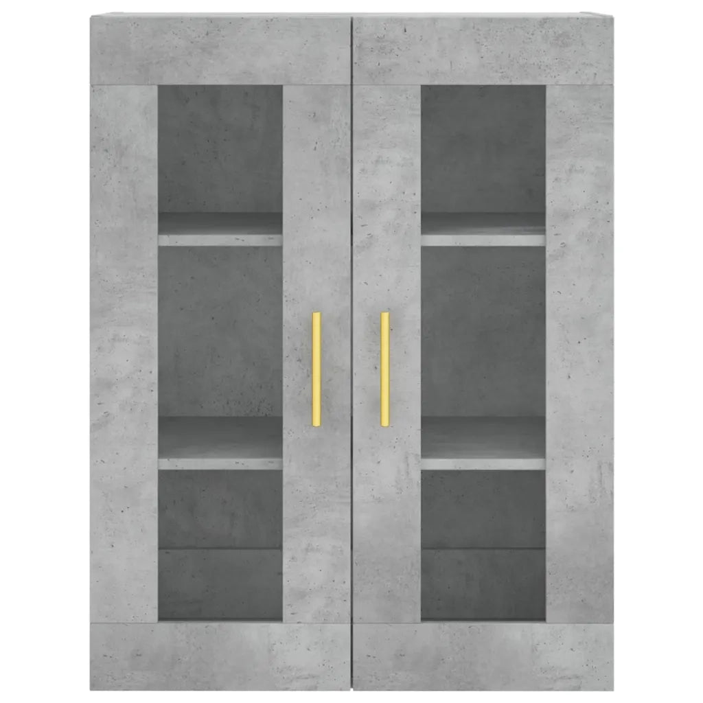 Credenza-Buffet-Armadio da cucina Grigio Cemento 69,5x34x180 cm in Legno Multistrato 369167