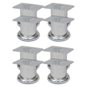 Piedini Rotondi per Divani 8 pz Cromati 60 mm