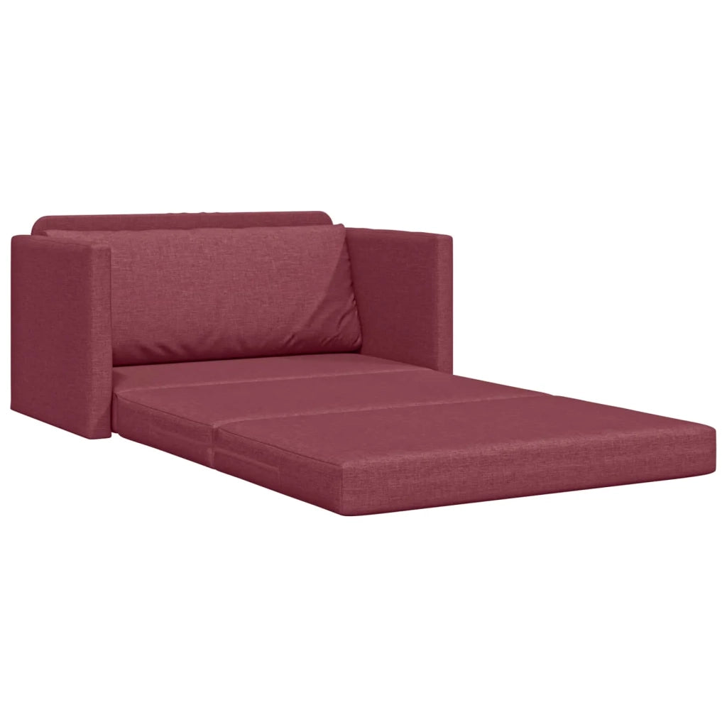 Divano letto 110cm Rosso Vino Tessuto 4106694