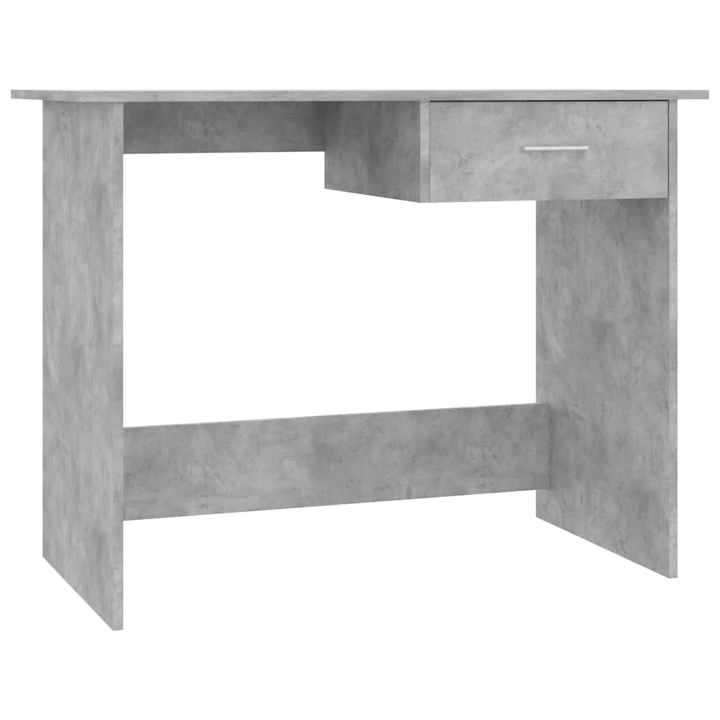 Scrivania Grigio Cemento 100x50x76 cm in Legno Multistrato 800553