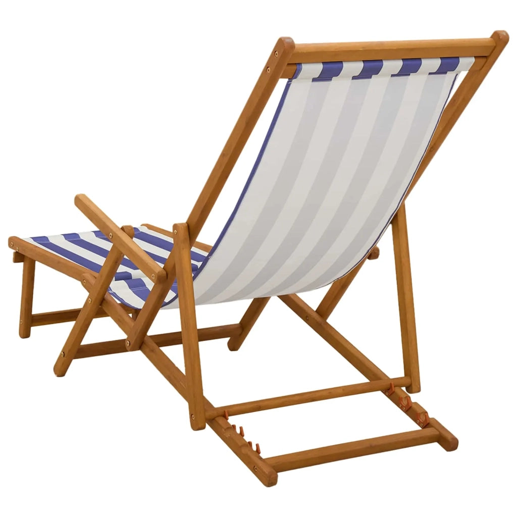 Lettino prendisole pieghevole 2 pcs 3 Posizione Blu e Bianco 3407828