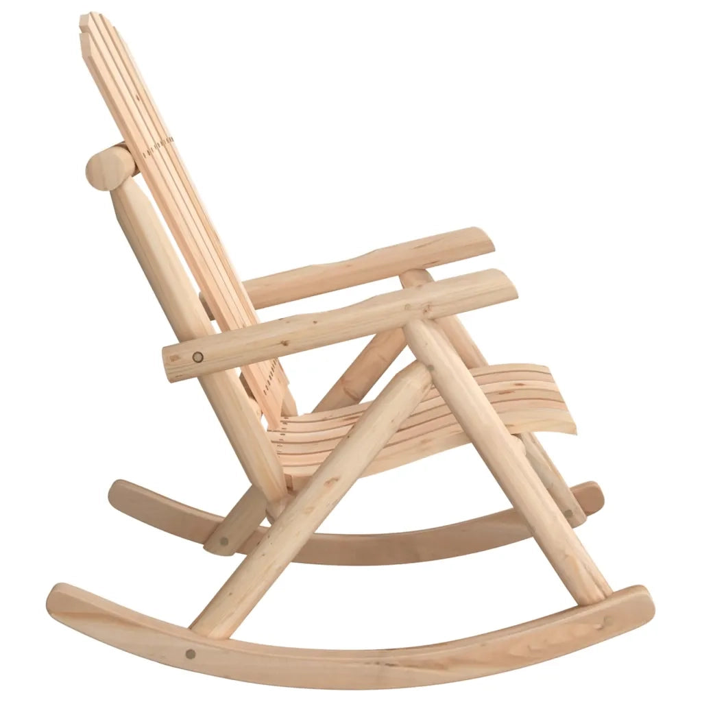 Sedia a Dondolo Giardino 69x96x101cm Legno Massello Abete Rosso 363345