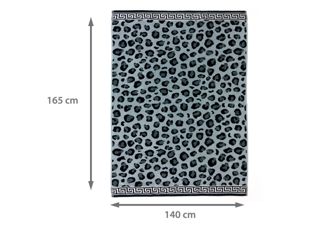 Telo Mare Jumbo Grande Jacquard Spugna Asciugamano Spiaggia - Telo Mare - Cleopatra Grigio