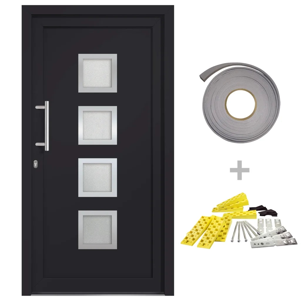 Porta di Ingresso Antracite 108x200 cm cod mxl 56260