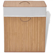 Cesto portabiancheria rettangolare 40 x 30 x 60 cm bambù naturale 02_0006174