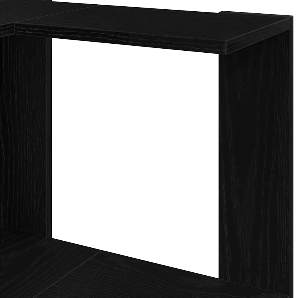 Libreria-Scaffale per Libri-Mobile di Stoccaggio Rovere Nero 50 x 50 x 179 cm