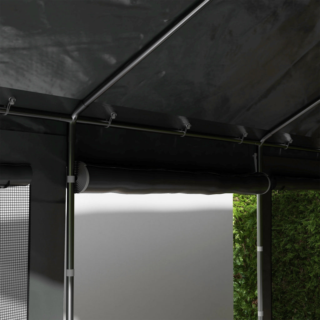 Gazebo per Auto e Feste ¨C zephmum ¨C Grigio Scuro 6x3m